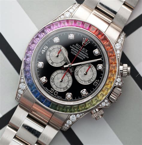 rainbow rolex white gold|rolex day date 36 rainbow.